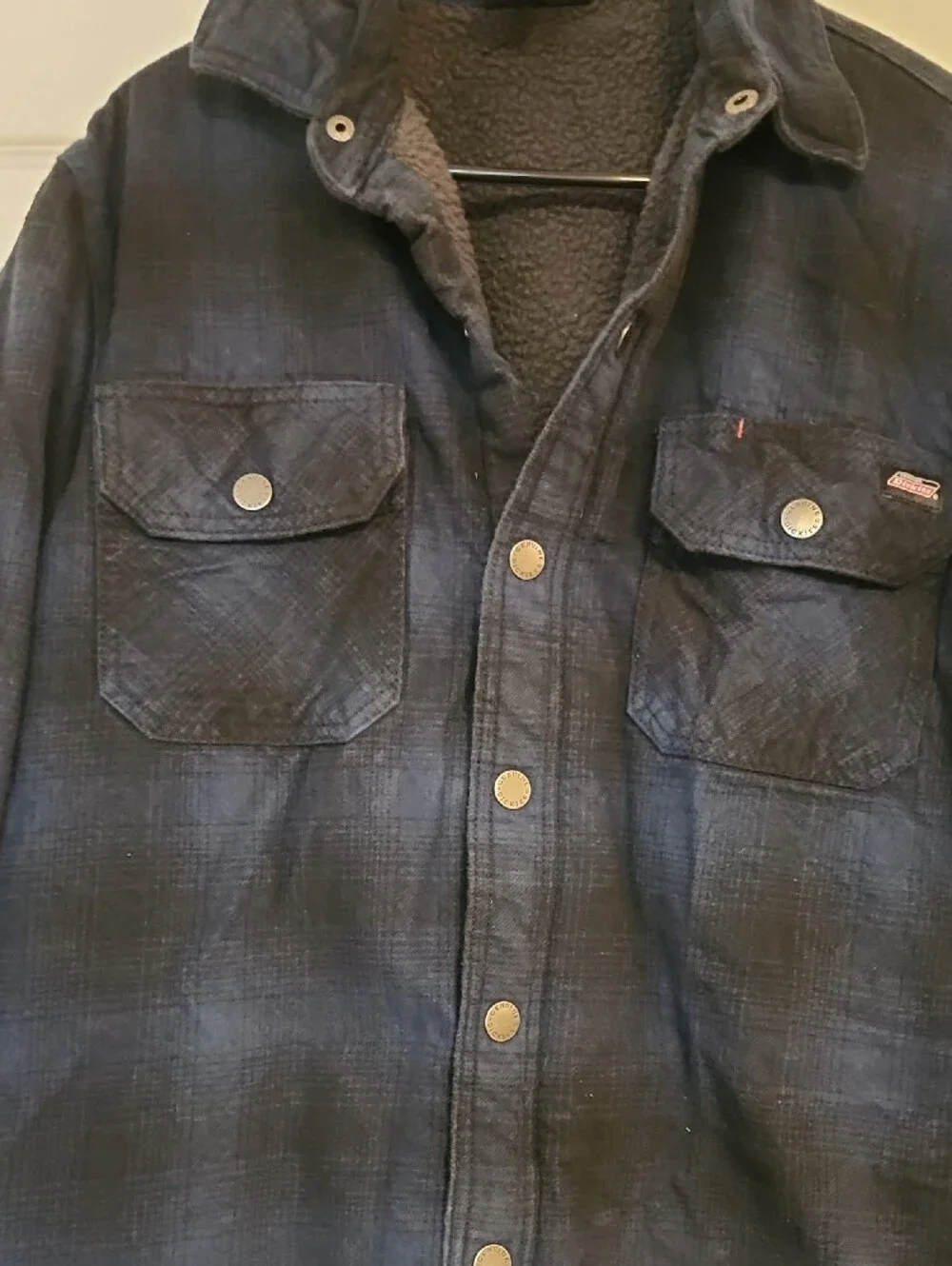 Dickies Blue Plaid Lightweight Shirt Jacket